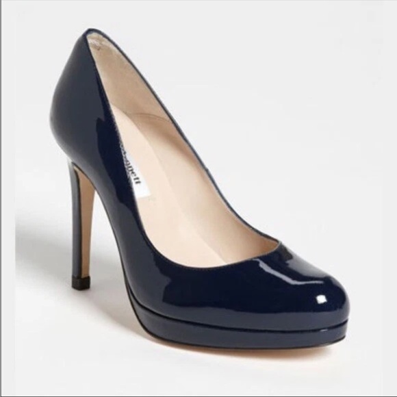 LK Bennett Shoes - L.K. Bennett Sledge Black Patent Round-Toe Platform Pump EU 37.5 US 7.5